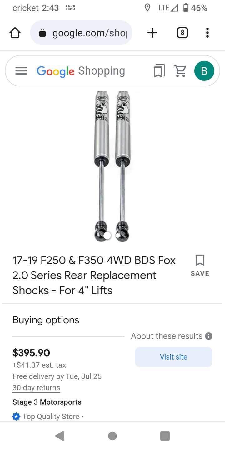 2 Brand New Fox Suspensions Off A Cord F250 But Will Fit Any Size Truck