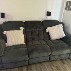 Trevor Gray 91'' Power Reclining Sofa & 81'' Console Loveseat with USB & USB-C Ports