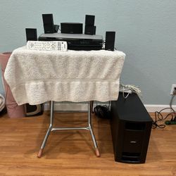 Completed Bose Lifestyle AV48 Media Center, PS48 III Powered Subwoofer, 5 Bose Cube Speakers, Remote, Speaker Wires, Power Supply…..