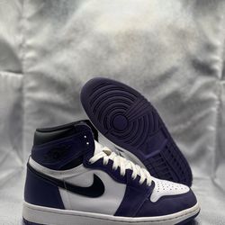 Air Jordan 1 high court purple white