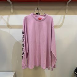 Brand New Supreme Cut Out Long Sleeve Pink Sz L