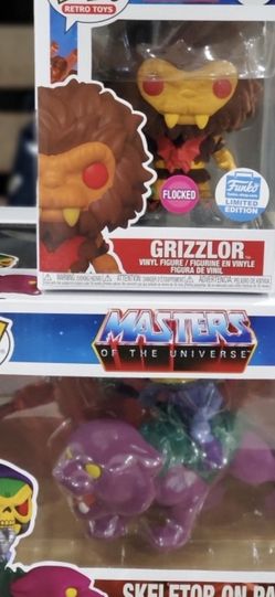 Funko Pop Skeletor On Panthor And Grizzlor Flocked