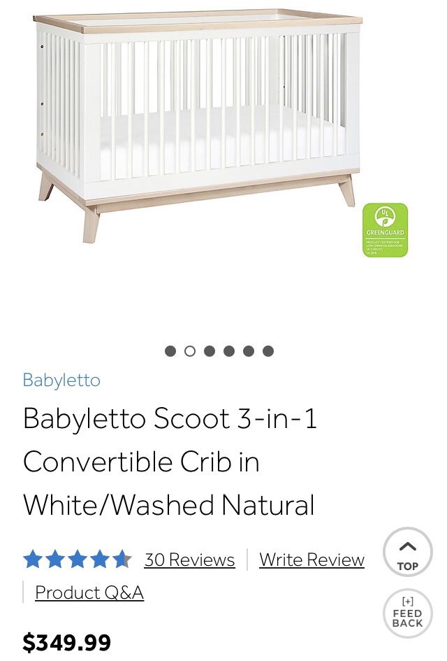 Convertible Crib // Babyletto Scoot 3in1 for Sale in Miami, FL OfferUp