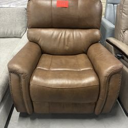 Leather Power Reclining Chair 