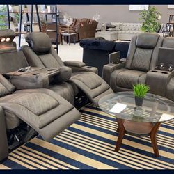 Hyllmont Power Reclining Living Room Set 💥 Sofa&Loveseat 🛋 Financing Options💥