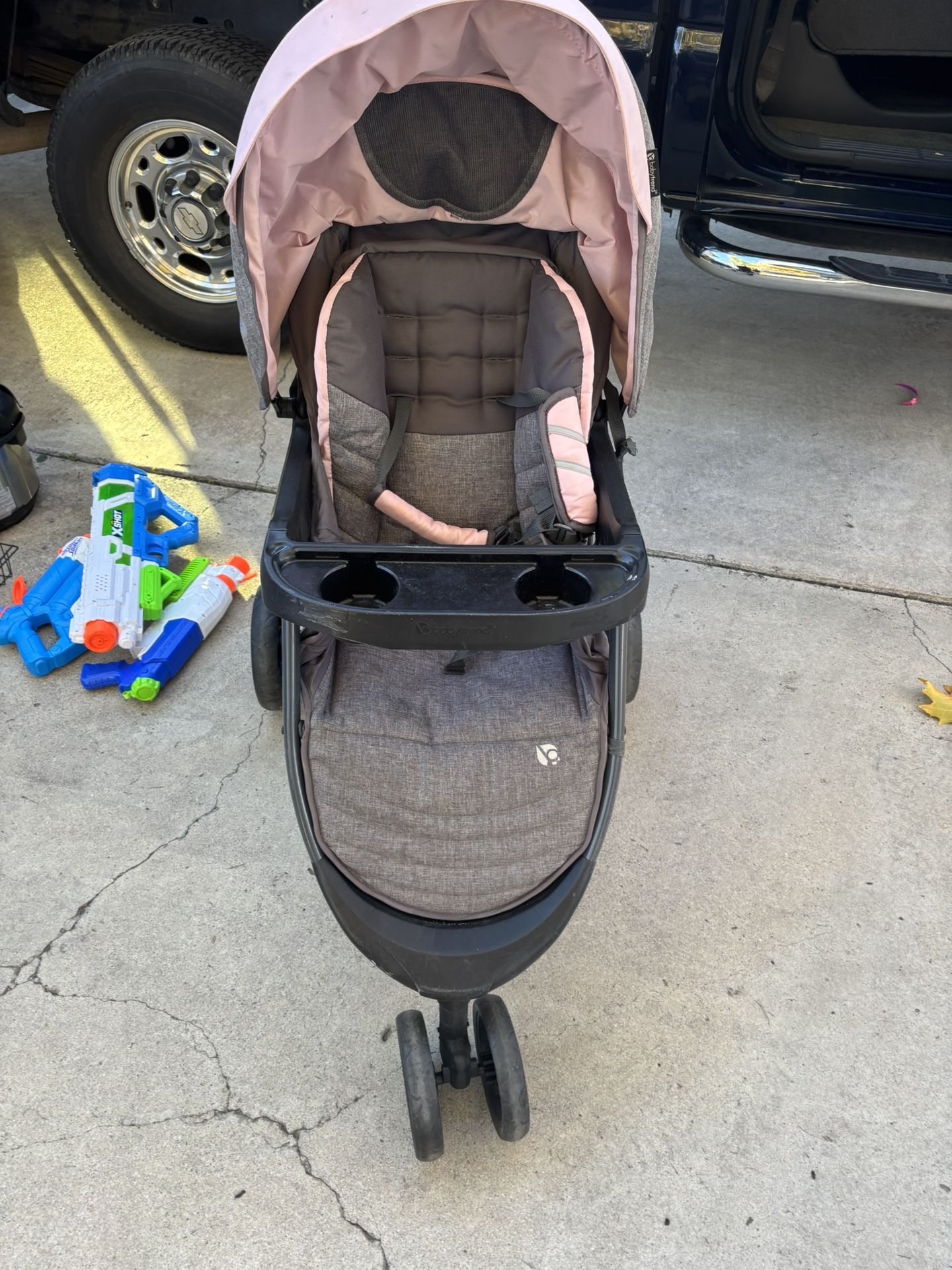 Pink/Gray Stroller..
