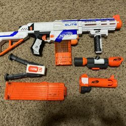 retaliator elite nerf gun With Extra Attachments!