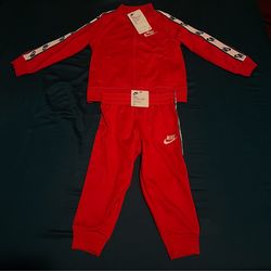 Nike Kids Red Track Suit Set New Size 3T