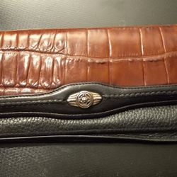 Brighton Black Pebble Alligator Wallet
