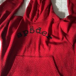 vvs red sp5der hoodie 