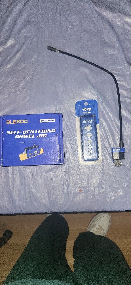 BRAND NEW BLEKOO SELF-CENTERING DOWEL JIG AND KREG 6000 DRILLING GUIDE. COLT GUN LOCK INCLUDED WITH PURCHASE.