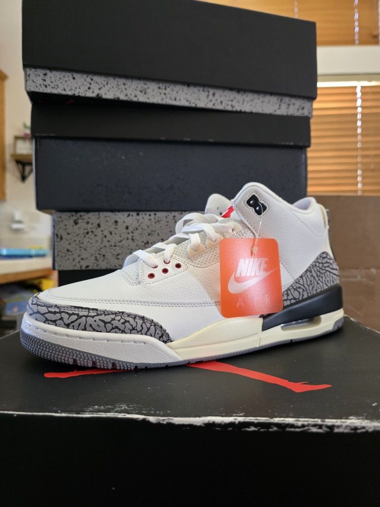 Jordan 3 Cements Brand New Sz 13