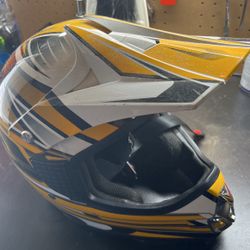 Helmet With Yellow And Black