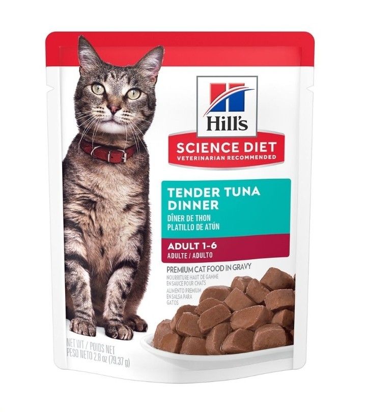 Hill's Science Diet Adult 1-6 Tender Tuna Dinner Pouch 2.8oz Wet Cat Food (11)