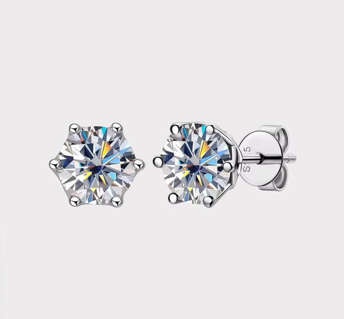 Moissanite Diamond Earrings 0.5 ct