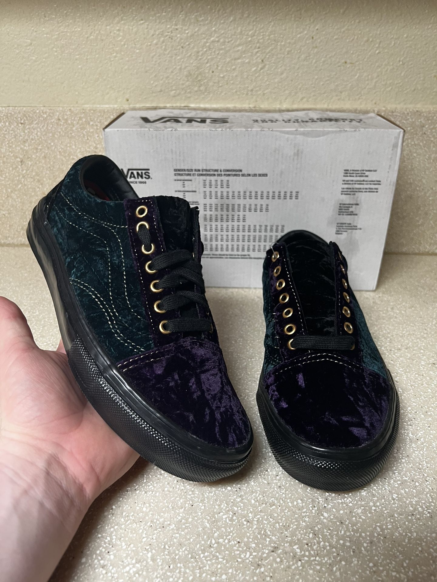 Vans ‘skate Old Skool’ Velvet Sneaker Tri Color Sz 7mens /8.5 Womens