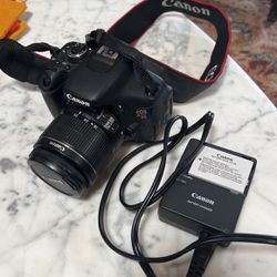 Canon Rebel t3i Camera With Battery Pack and 55mm Lens