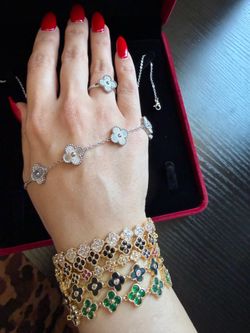 Silver Clover Leaf 4 piece set