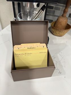Metal Recipe Box