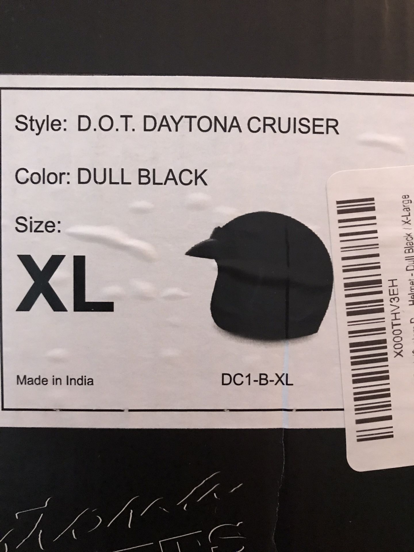 Daytona Cruiser Dull Black Motorcycle Helmet