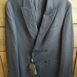 Massimo Dutti Suit Jacket Sport Coat Men's Navy Formal Suit Jacket