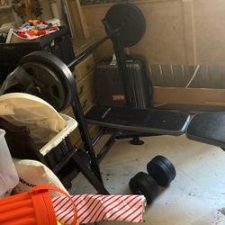 Bench With The Weights That It Came With Still New