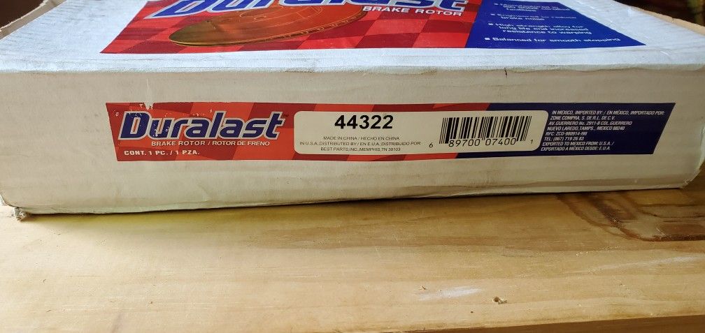 Duralast 44322 Break Rotors