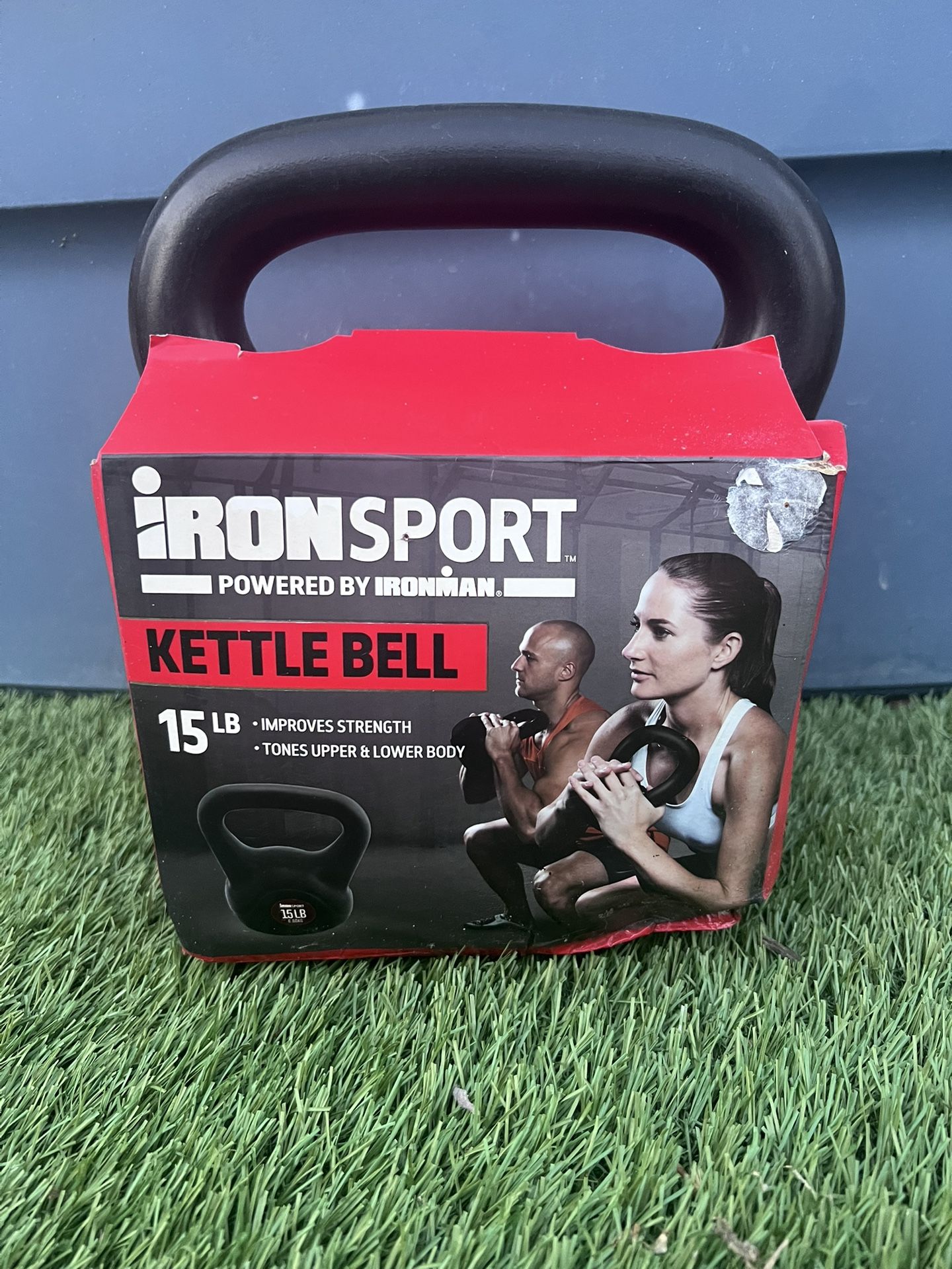 Ironsport Powered By IRONMAN 15LB Kettlebell Exercise Weight Home Gym - NEW