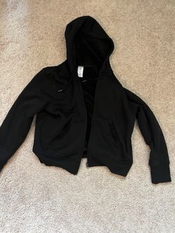Black Sherpa-Lined Hooded Jacket