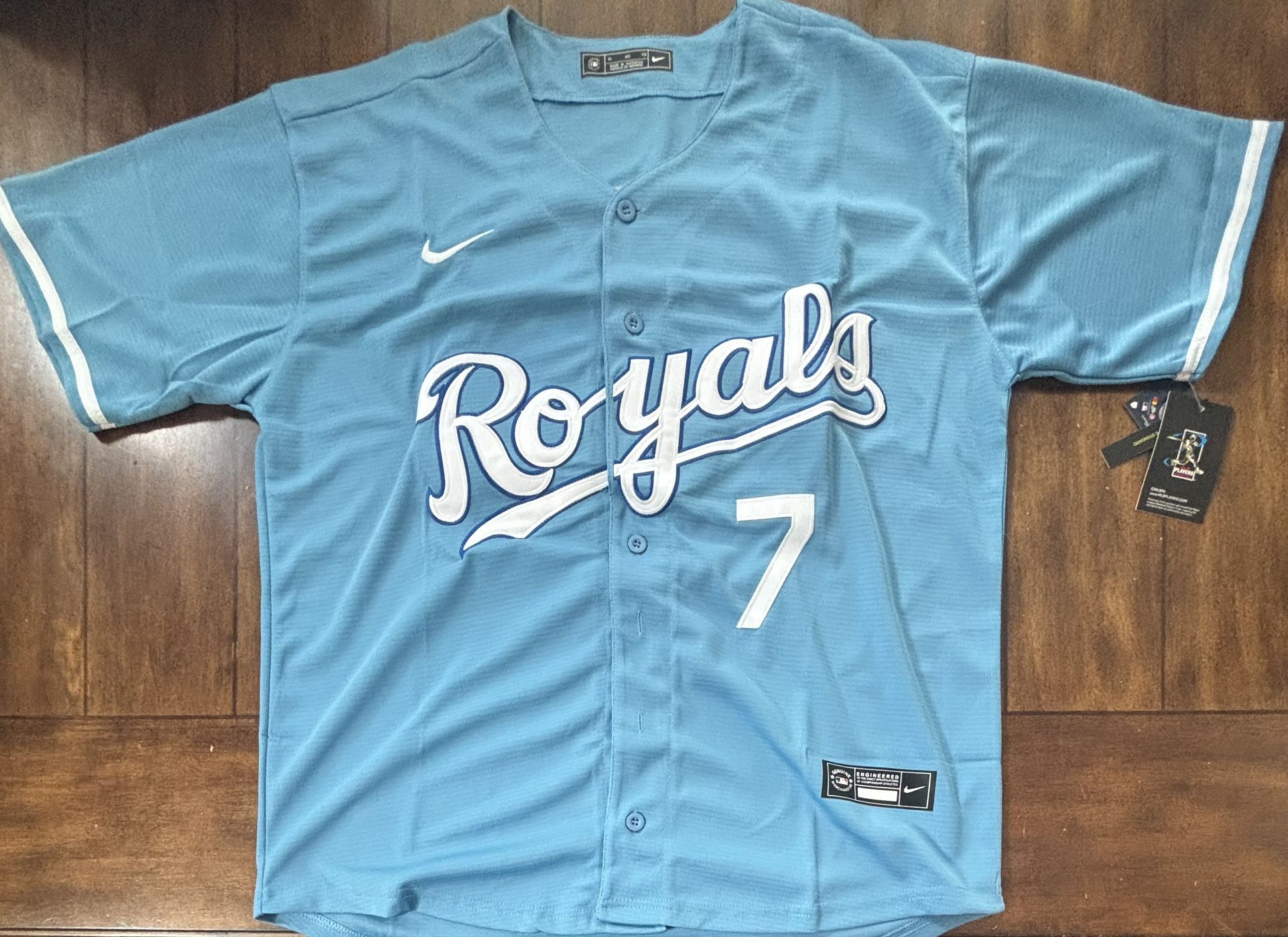 Bobby Witt Jr. #7 Kansas City Royals Alternate Light Blue Jersey Adult XL