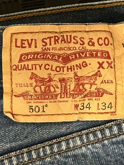 Levi’s 501 Original Straight Leg Jeans size 34 X 34 Each $30