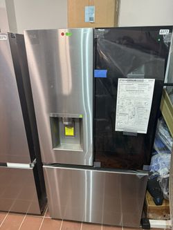 LG 36” SMART STANDARD DEPTH MAX FRENCH DOOR REFRIGERATOR WITH DOOR-IN-DOOR INSTAVIEW IN PRINTPROOF STAINLESS STEEL. $1250 MODEL # LF31S6360S. ORIGINAL
