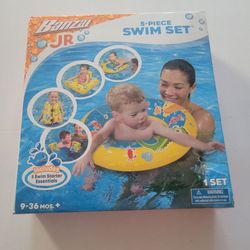 New 5 inflatable swim aid items ages 9-36 months pool floats swimming aid