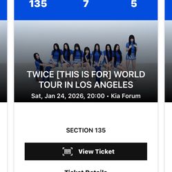 Twice Concert Tickets 1/24 