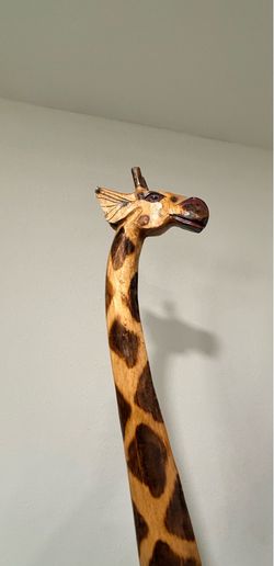 Oversized wood Giraffe 78” tall