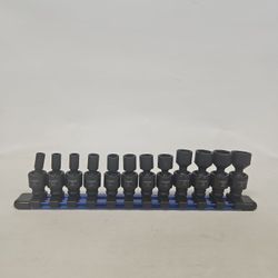 Expert by MAC Tools E041645 12pc 6pt 1/4" Metric Wobble Universal Impact Socket Set 816444-13