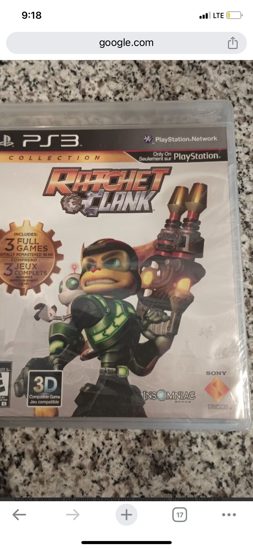 PS3 Ratchet And Clank Collection