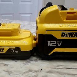 12v Dewalt 3ah and 5ah Batteries 