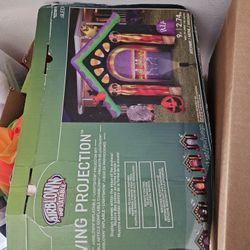 Gemmy 9' Inflatable Halloween Living Projection with Removable Screen - Fills the Space with Fear