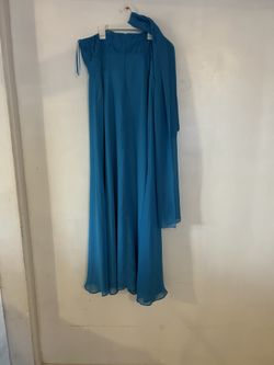 Strapless Blue Dress