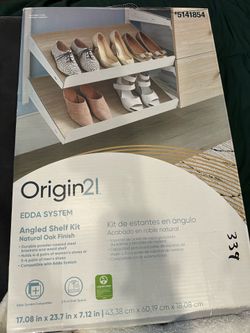 Angled Wood Shoe Storage