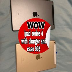 ipad 4 with cahrger and case 99$