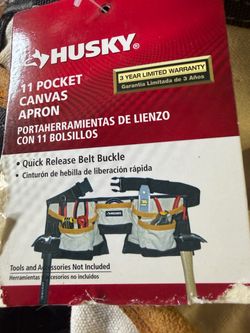 Husky 11 Pocket Canvas Tool Apron $10 cash