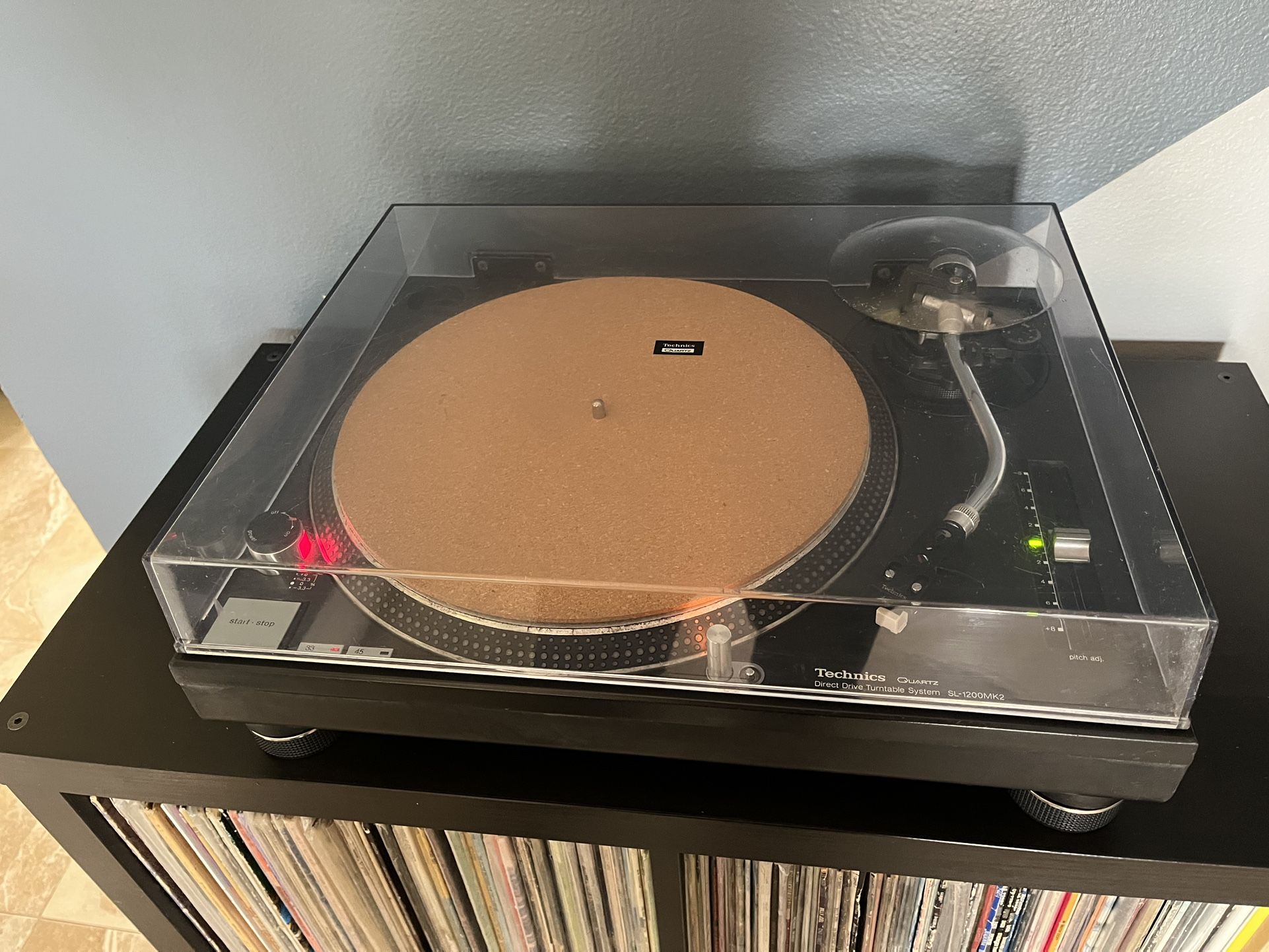 (1) Technics SL1200 MK2 (Black) + LED Upgrades