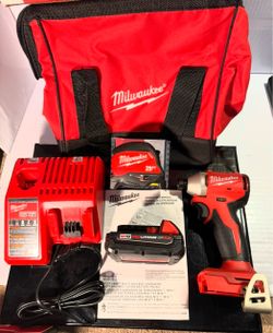 Milwaukee M18 18-Volt Lithium-lon Compact Brushless Cordless 1/4 in. Impact Driver COMBO