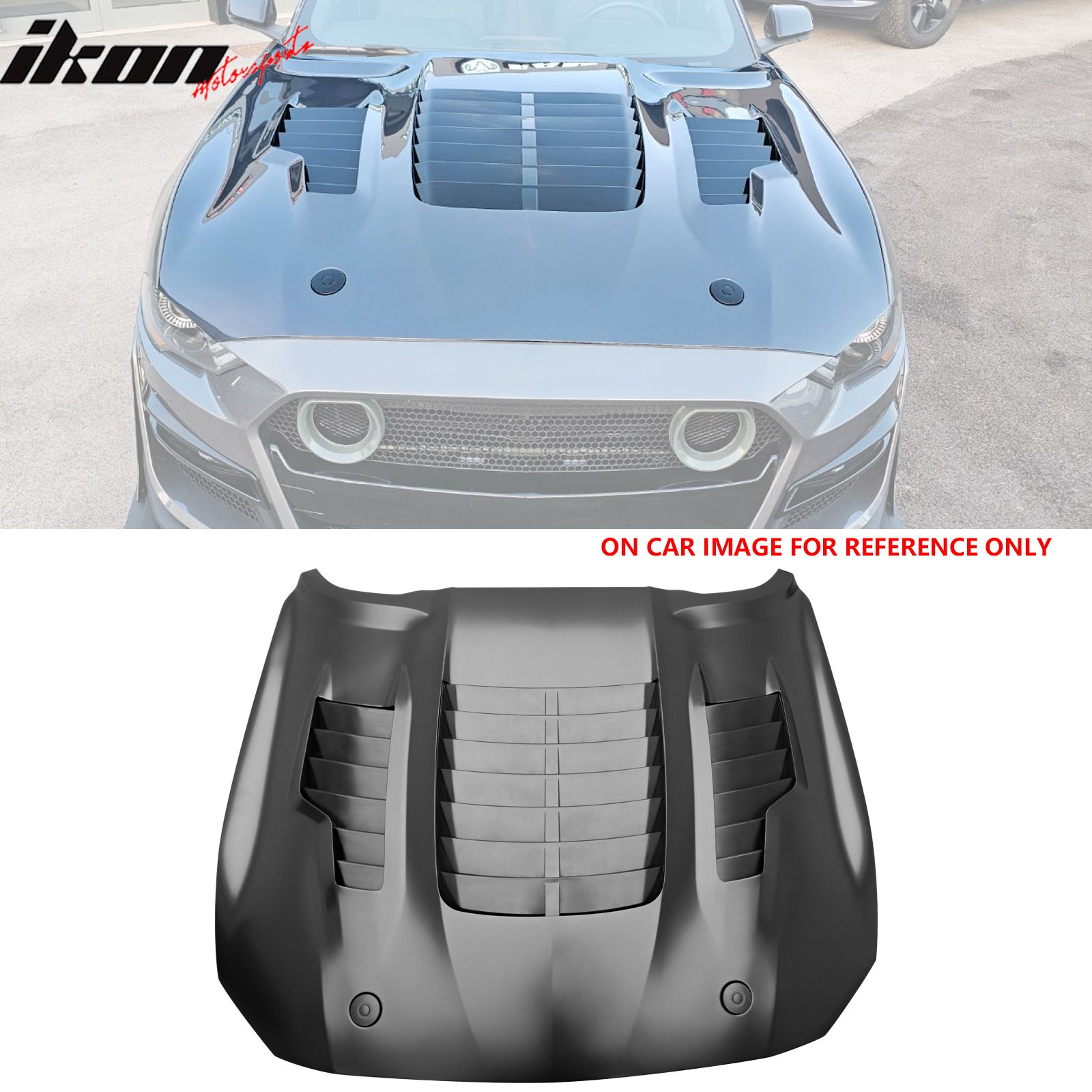 Fits 2018-2023 Ford Mustang GT500KR Style Front Hood Engine Cover Bonnet Aluminum