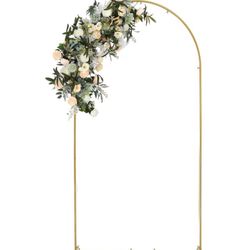 6.6 FT Wedding Arch Backdrop Stand for Parties, Balloon Arch Stand, Wedding Arches for Ceremony, Metal Arch Backdrop Stand for Bridal Baby Showers, 