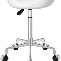 Kaleurrier Ergonomic Rolling Swivel Saddle Stool with Wheels,Hydraulic Pneumatic Lifting Height Adjustable Lightweight Chair for Clinic Hair Salon Mas