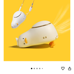 Portable Neck Fan, Hanging Neck Fan with Adjustable Lanyard, USB Rechargeable Mini Hand Held Fan, 3 Wind Speed Personal Fan, Cute Bladeless Fan for Ho