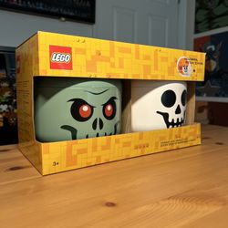 Lego Storage Head Small Zombie Skeleton 2pack